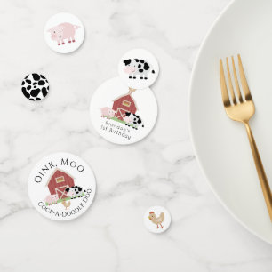 農業動物納屋周囲の庭ホワイト誕生日紙吹雪 コンフェッティ