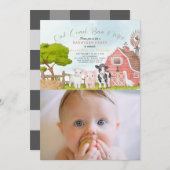 農業動物納屋周囲の庭写真第1回 招待状 (正面/裏面)