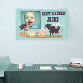 農業動物納屋周囲の庭子供の誕生日写真 横断幕 (トレードショー)