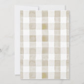 農業動物納屋周囲の庭水彩1st誕生日 招待状 (裏面)