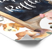 農業動物納屋周囲の庭緑化おむつラッフルサイン ポスター (角)