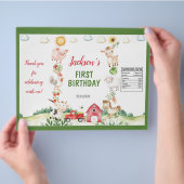 農業動物納屋周囲の庭誕生日チップバッグラッパー チラシ (手)