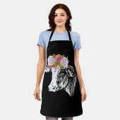 農業動物自然花牛の恋人農業Fa エプロン (着用した状態)