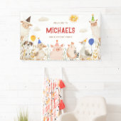 農業動物誕生日バナー 横断幕 (インサイチュ)