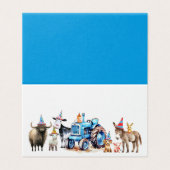 農業動物誕生日パーティー小さな折り畳みカード (外部フラット)