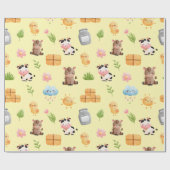 農業動物誕生日包装紙 ラッピングペーパー (フラット)