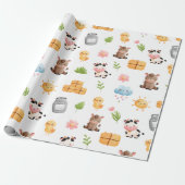 農業動物誕生日包装紙 ラッピングペーパー (アンロールド)