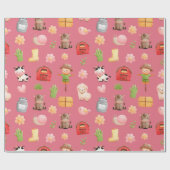 農業動物誕生日包装紙 ラッピングペーパー (フラット)