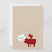 農業動物誕生日招待状ペット動物園 招待状 (裏面)