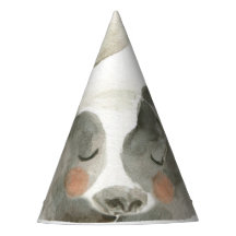 農業動物誕生日納屋周囲の庭パーティー帽子牛