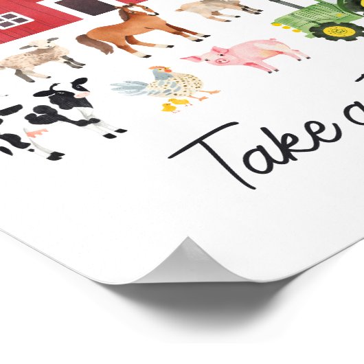 農業動物誕生日親善署名 ポスター (角)