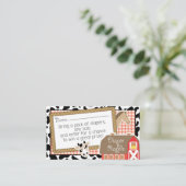 農業動物赤ちゃんシャワーおむつラッフルチケット エンクロージャーカード (スタンド正面)