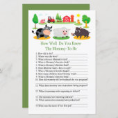 農業動物赤ちゃんシャワーのゲームをどれだけ知っているか (正面/裏面)