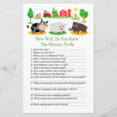 農業動物赤ちゃんシャワーのゲームをどれだけ知っているか (正面)