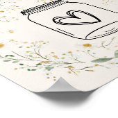 農業動物赤ちゃんシャワー子育てヒントの瓶のサイン ポスター (角)