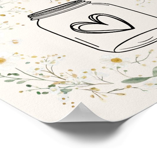 農業動物赤ちゃんシャワー子育てヒントの瓶のサイン ポスター (角)