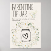 農業動物赤ちゃんシャワー子育てヒントの瓶のサイン ポスター (正面)