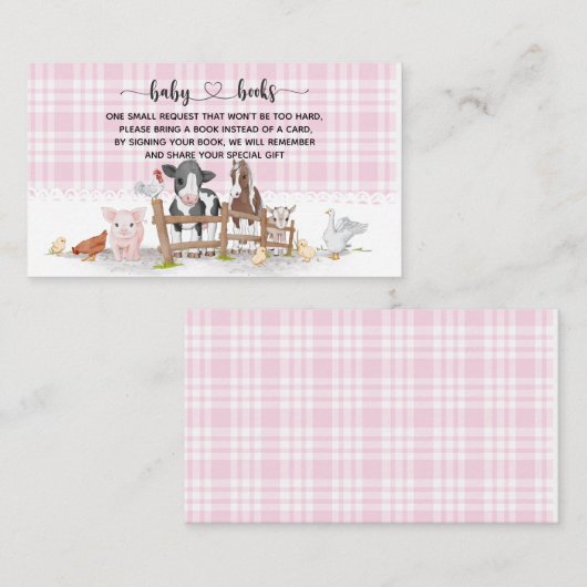 農業動物赤ちゃんシャワーI誕生日 エンクロージャーカード (正面/裏面)