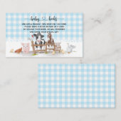 農業動物赤ちゃんシャワーI誕生日 エンクロージャーカード (正面/裏面)