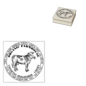 農業動物食べの草の牛 ラバースタンプ (押印)