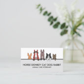農業動物馬ロバ猫ドッグウサギ 名刺 (スタンド正面)
