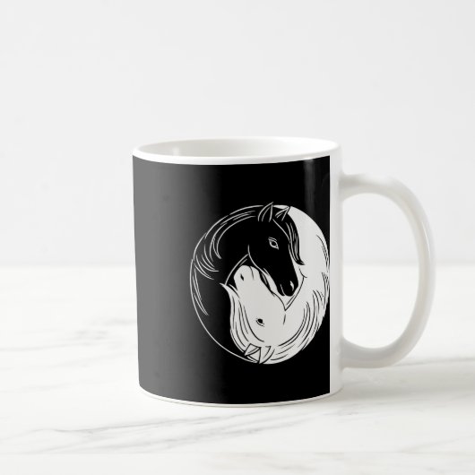 農業動物馬好き乗馬ハグ コーヒーマグカップ (右)