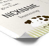 農業動物1st誕生日マイルストーンベージュポスター ポスター (角)