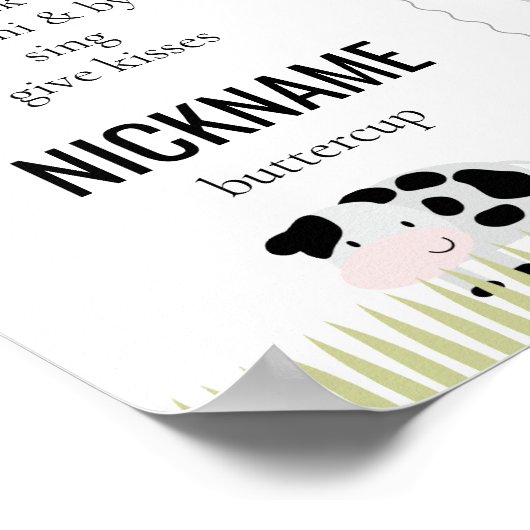 農業動物1st誕生日マイルストーンポスター ポスター (角)