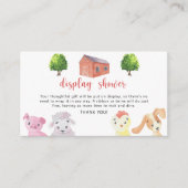 農業動物 – シャワーを表示 エンクロージャーカード (正面)