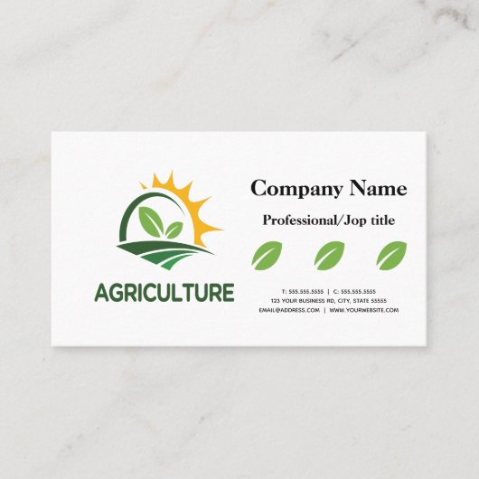 農業名刺 名刺 (正面)