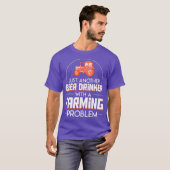 農業問題のビールを飲む人 Tシャツ (正面フル)