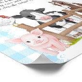 農業国の赤ちゃんシャワーベビー食品の看板 ポスター (角)