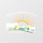 農業家畜動物サンライズヒル ウィンドウサイン (シート)