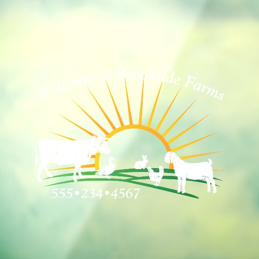 農業家畜動物サンライズヒル ウィンドウサイン (シート3)