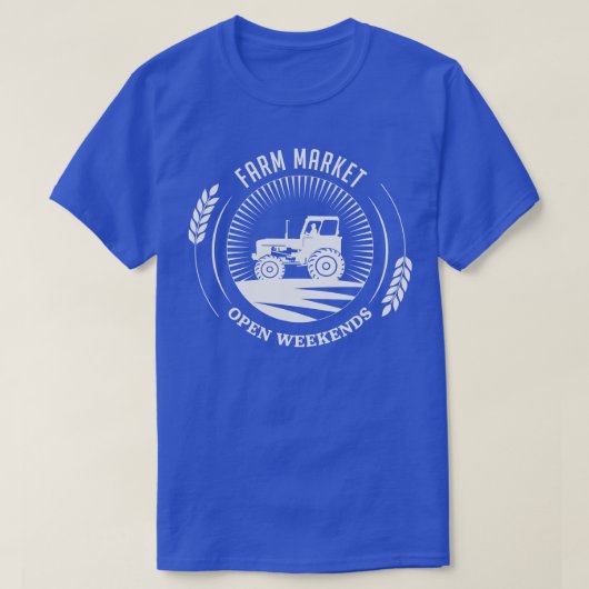 農業市場トラクター Tシャツ (デザイン正面)