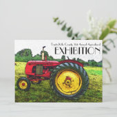 農業市、トラクターの引き、展覧会 招待状 (スタンド正面)