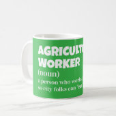 農業従事者 – おもしろい農業定義 コーヒーマグカップ (正面左)
