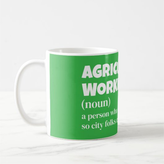 農業従事者 – おもしろい農業定義 コーヒーマグカップ (左)