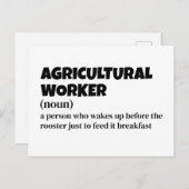 農業従事者 – 定おもしろい義 シーズンポストカード (正面/裏面)