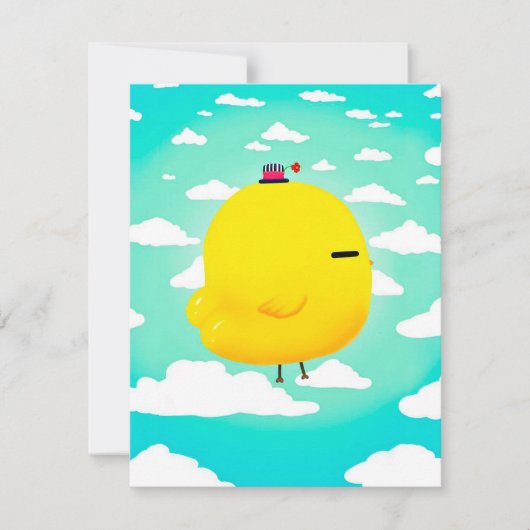 農業愛おもしろい好者向けひよこ卵 |家族への贈り物 招待状 (正面)