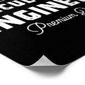 農業技術者カッコいい、技術者、エンジニアリング ポスター (角)