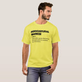 農業技術者 – 定おもしろい義 Tシャツ (正面フル)