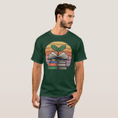 農業教師の知識成長サンセットベクター Tシャツ (正面フル)
