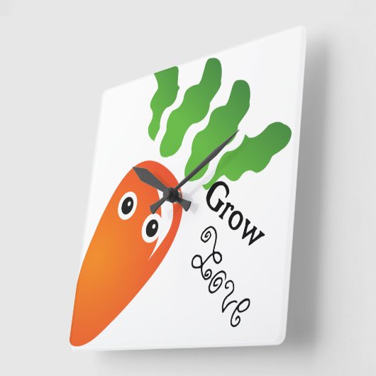 農業時計の第一歩 スクエア壁時計 (傾斜)