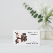 農業機械のトラクターおよびすき 名刺 (スタンド正面)