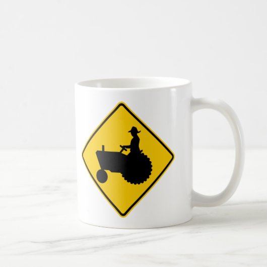 農業機械の交通ハイウェーの印 コーヒーマグカップ (右)