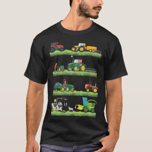 農業機械トラクター農家車 Tシャツ