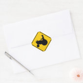 農業機械交通道路標識 ラウンドシール (封筒)