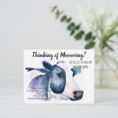 農業牛の紹介実在マーケティング ポストカード (スタンド正面)