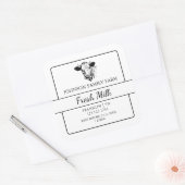 農業生乳スクエアラベル スクエアシール (封筒)